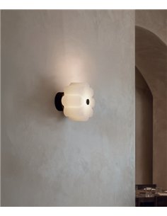 Aplique de pared Flow - Aromas - Diseño floral de cristal opal con luz regulable 2
