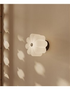 Aplique de pared Flow - Aromas - Diseño floral de cristal opal con luz regulable