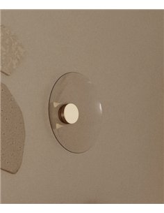 Aplique de pared Betty - Aromas - Gran disco de cristal con luz LED