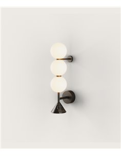 Aplique de pared Soko - Aromas - Diseño decorativo con 3 tulipas de cristal opal 2