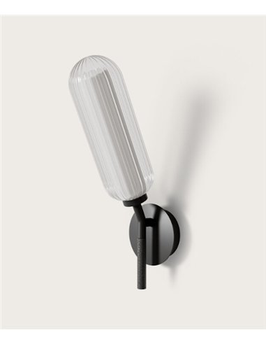 Aplique Lari - Aromas - Diseño vertical con cristal estriado