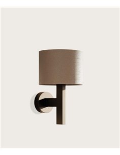 Aplique de pared Rems - Aromas - Pantalla cilíndrica de cuero con luz regulable 2