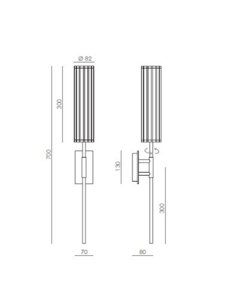 Aplique de pared Niro - Aromas - Diseño lineal minimalista