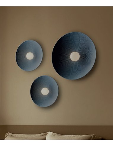 Aplique de pared Dana - Aromas - Disco redondo de resina texturizada disponible en 2 tamaños