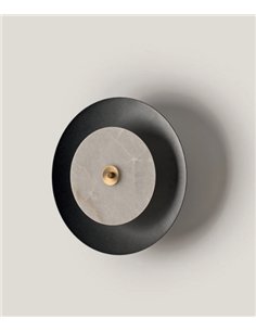 Aplique de pared Coss - Aromas - Lámpara decorativa con disco curvo con centro de alabastro 2