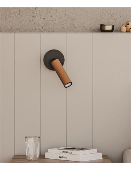 Aplique de pared Tura - Aromas - Foco de lectura orientable con control táctil