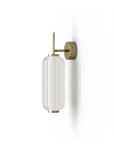 Aplique de pared Elma - Aromas - Tulipa alargada de cristal estriado con LED regulable