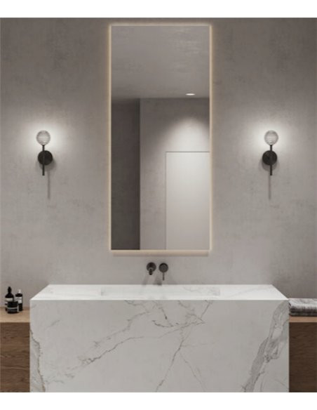 Aplique de pared Doul - Aromas - Tulipa esférica de cristal rayado