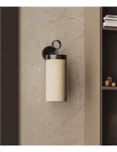 Aplique de pared Nooi - Aromas - Diseño colgante con pantalla cilíndrica de lino