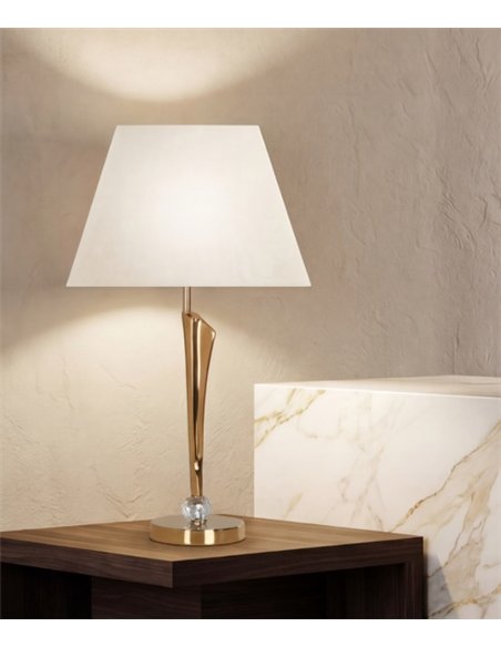 Lámpara de mesa Bahía - Pedret Lighting - Lámpara clásica, color plata o dorado