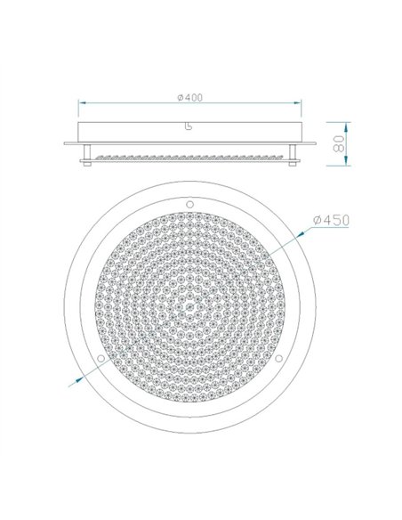 Plafón de techo Crystal Led - Mantra - Plafón glamuroso y elegante