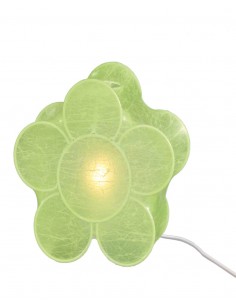 Lámpara de mesa Flores - Anperbar - Lámpara infantil en forma de flor, color verde, 22x28