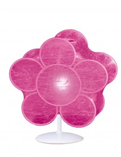 Lámpara de mesa Flores - Anperbar - Lámpara infantil en forma de flor, color rosa fucsia, 22x12 