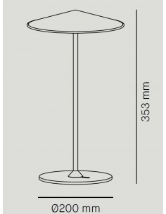 Lámpara de mesa LED Ø 20 cm de aluminio en 2 acabados regulable 2700K – Pla – Milan 2