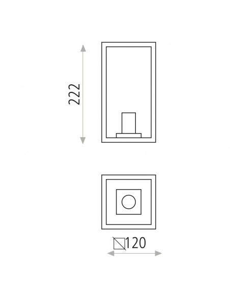 Aplique de pared de exterior Cube