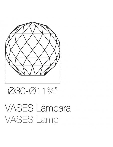 Vases esfera con cable
