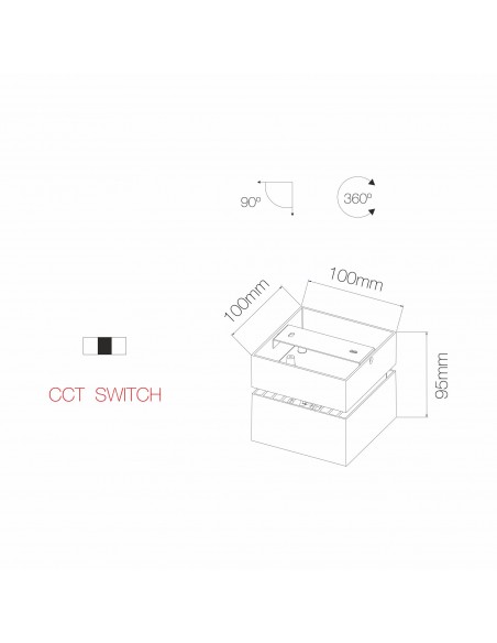 Aplique de pared y techo Rubyc 14W