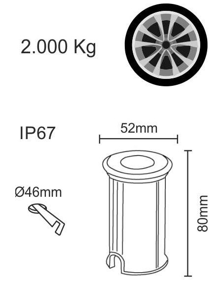 Foco empotrable Optic
