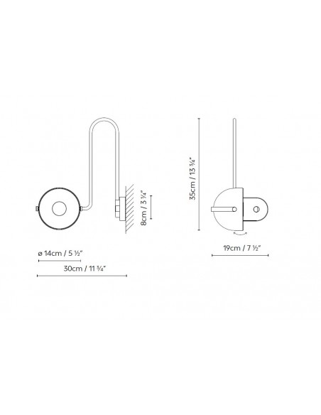 Aplique de pared Bowee Left