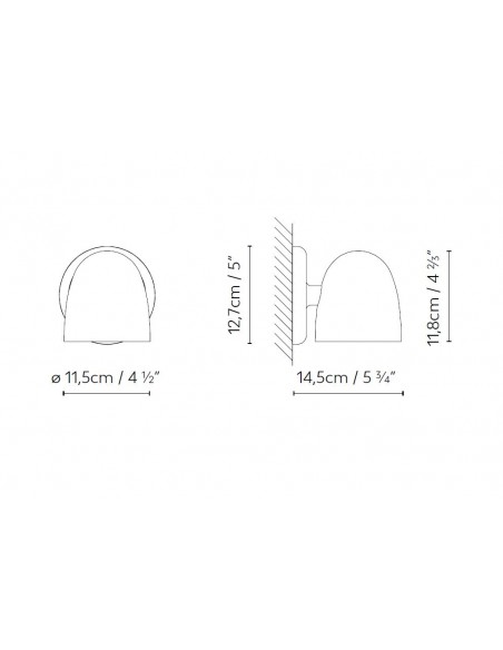 Aplique de pared para exterior Speers – Blux