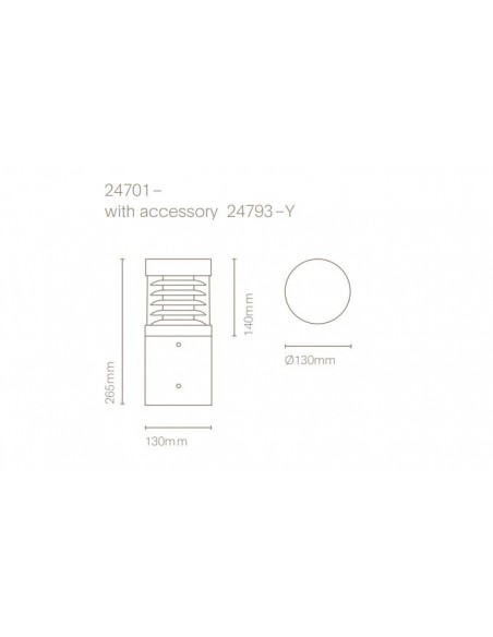 Baliza de Exterior Base Redonda Mercat – Nexia 