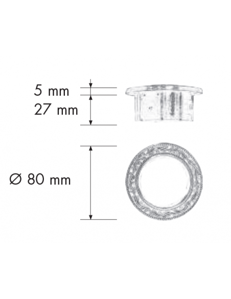 Foco de techo clásico empotrable Paris - Fede
