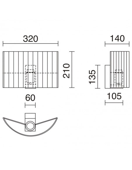Aplique de pared Vorada - Exo - Novolux Lighting