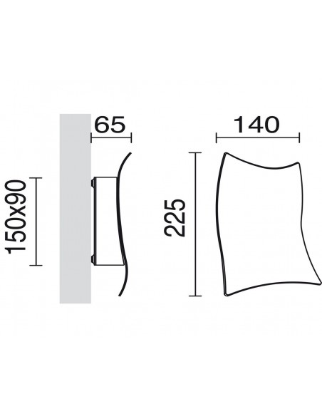 Aplique de pared Toliman - Exo - Novolux Lighting