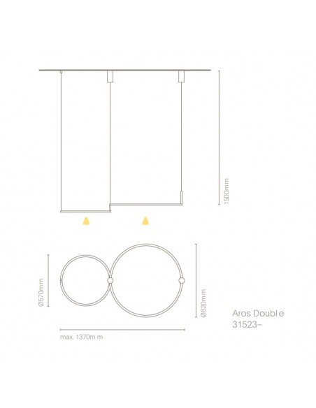 Lámpara colgante Aros Double - Nexia