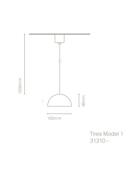 Lámpara colgante Tires Model 1 - Nexia