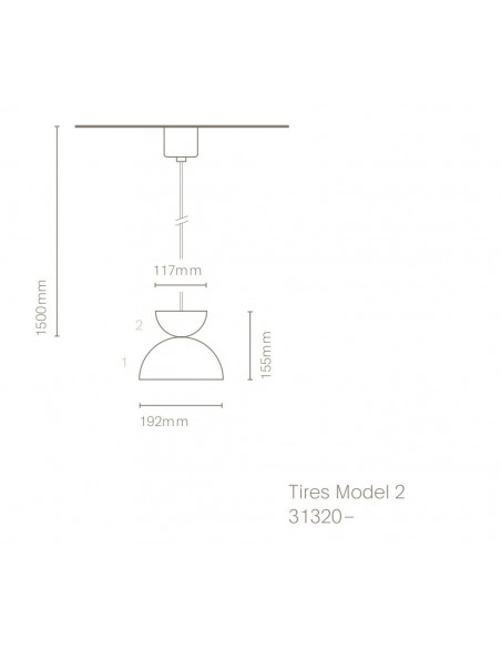 Lámpara colgante Tires Model 2 - Nexia
