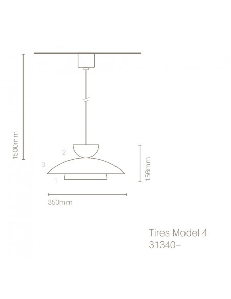 Lámpara colgante Tires Model 4 - Nexia