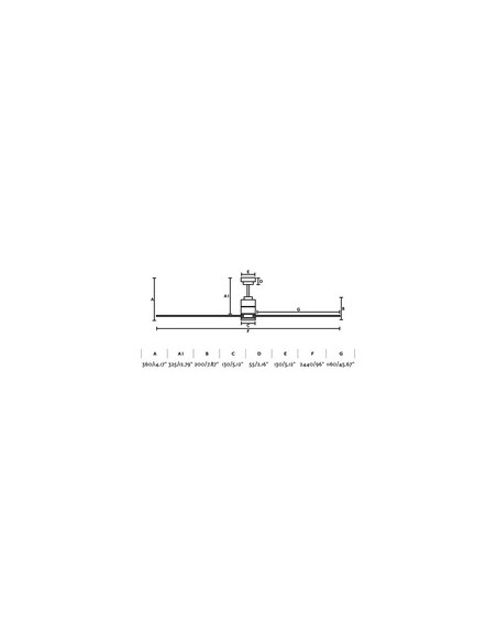 Ventilador de techo con luz LED Manhattan - Faro