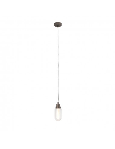 Lámpara colgante LED gris matelizado para baño IP44 – Brume – Faro