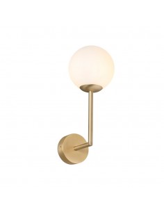 Lámpara de pared para baño en 2 colores con pantalla esférica de cristal - Gala - Faro 2