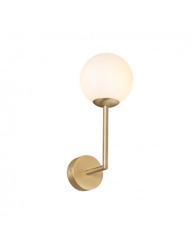 Lámpara de pared para baño en 2 colores con pantalla esférica de cristal - Gala - Faro