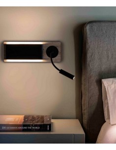 Aplique de pared con flexo LED con doble interruptor - Mood - Faro