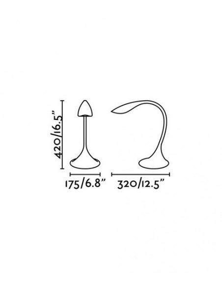 Lámpara de mesa minimalista de metal LED regulable en intensidad en 2 acabados 4000K – Otto – Faro