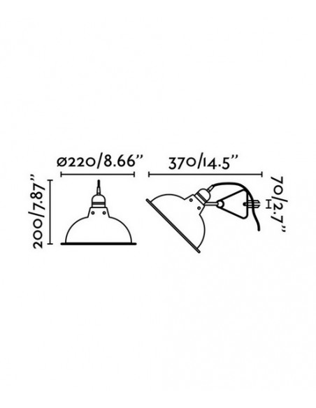 Lámpara con pinza de enganche de metal en 2 acabados – Pepper – Faro