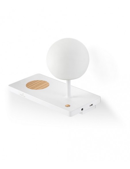 Aplique izq. LED SMD con cargador de móvil, USB y regulador de intensidad - Niko - Faro