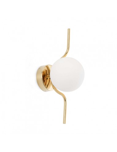 Aplique de pared estructura oro con difusor de cristal – Le Vita - Faro