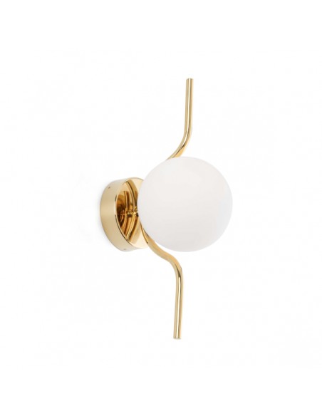 Aplique de pared estructura oro con difusor de cristal – Le Vita - Faro
