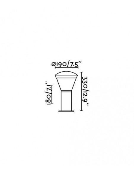 Lámpara LED baliza disponible en dos tamaños Shelby - Faro