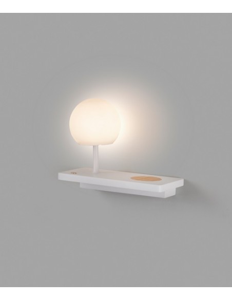 Aplique der. LED SMD con cargador de móvil, USB y regulador de intensidad - Niko - Faro