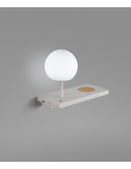Aplique der. LED SMD con cargador de móvil, USB y regulador de intensidad - Niko - Faro