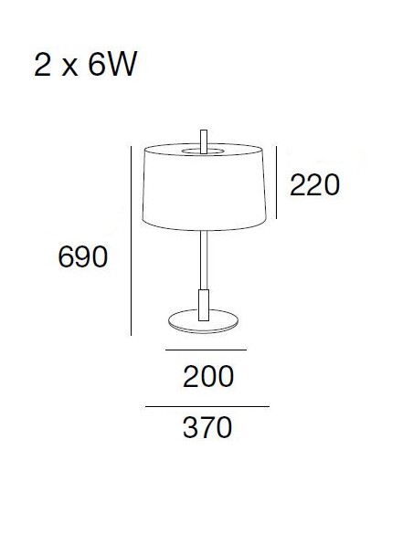Lámpara de mesa Infinito - Massmi