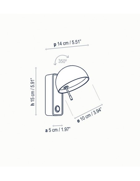 Lámpara de pared Beddy - Bover