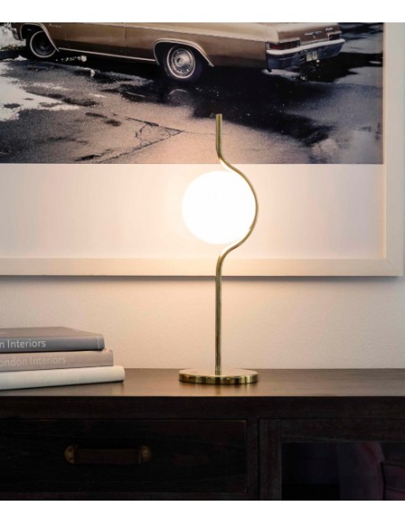 Sobremesa estructura oro con difusor de cristal – Le Vita - Faro