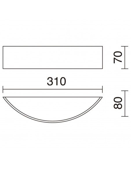 Aplique de pared blanco Deneb – Exo - Novolux Lighting