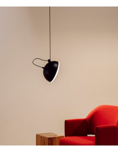 Lámpara colgante de metal negro 1 luz - Nod - Milán